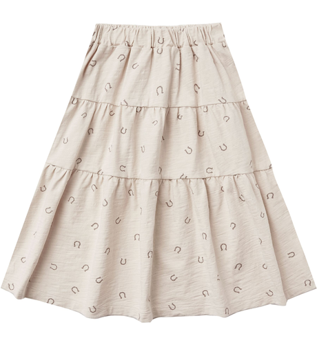 Rylee + Cru Dolly Midi Skirt - Stone/Horseshoes