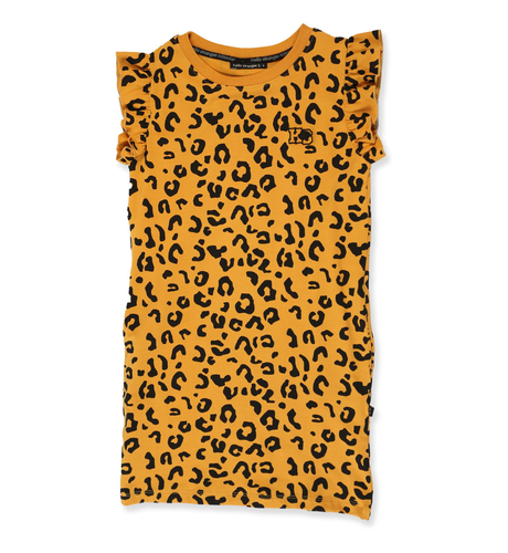 Hello Stranger Wander Dress - Mustard Leopard