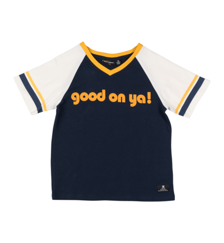 Rock Your Kid Good On Ya T-Shirt - Navy/Cream