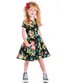 Rock Your Kid Black French Floral Waisted Dress