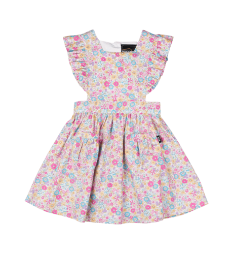 Rock Your Kid Cream Garden Floral Dress