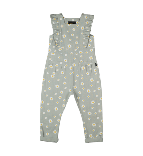 Rock Your Kid Green Daisy Jumpsuit