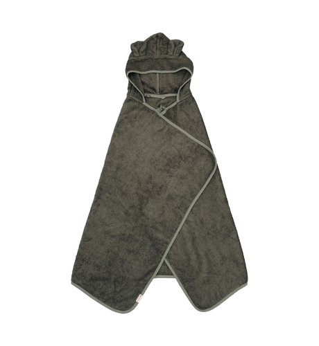 Fabelab Hooded Junior Bear Towel - Olive
