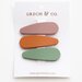 Grech & Co Matte Hair Clips 3 pk - Burlwood, Spice & Fern