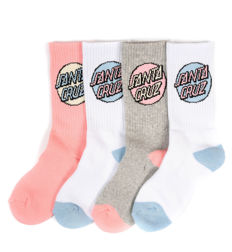 Santa Cruz Pop Dot Socks - 4Pk