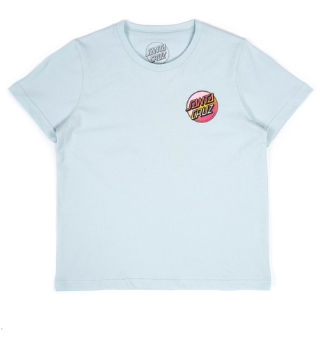 Santa Cruz Girls Contra Dot Fade Tee - Baby Blue