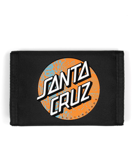 Santa Cruz Snake Dot Velcro Wallet - Black