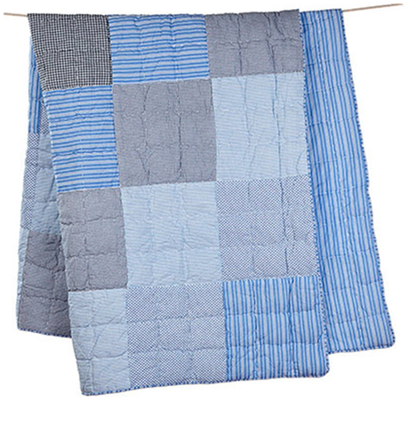 Toshi Patchwork Quilt - Denim