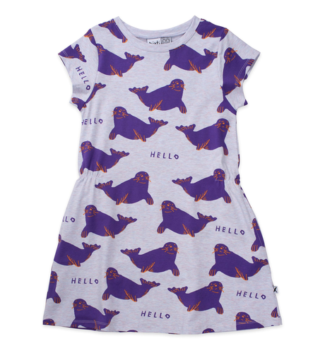 Minti Friendly Seals Dress - Lilac Marle