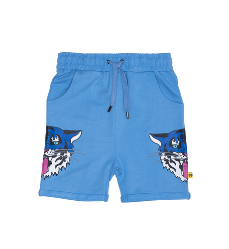 Band of Boys Blue Tiger King Relaxed Shorts - Light Blue