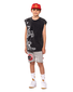 Band of Boys Split Tiger Muscle Tank - Vintage Black