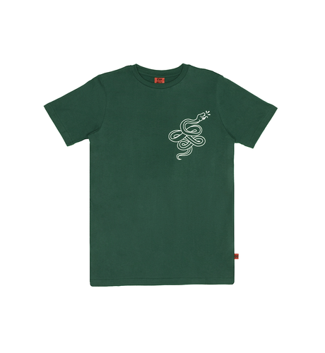 Band of Boys Bandits Snake Graphic Straight Hem Tee - Green