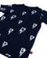 Band of Boys Lightning Bolt Repeat Straight Hem Tee - Navy