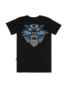 Band of Boys Line Tiger Step Hem Tee - Black