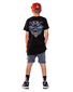 Band of Boys Line Tiger Step Hem Tee - Black