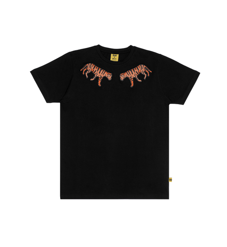 Band of Boys Embroidered Tigers Oversize Tee - Black