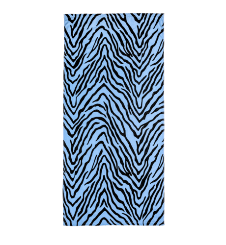 The Girl Club Tiger Stripe Flat Beach Towel - Blue