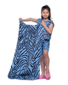 The Girl Club Tiger Stripe Flat Beach Towel - Blue