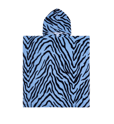 The Girl Club Tiger Stripe Hooded Beach Towel - Blue