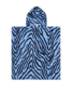 The Girl Club Tiger Stripe Hooded Beach Towel - Blue