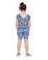 The Girl Club Leopard Print Biker Shorts - Blue