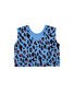 The Girl Club Leopard Print V Detail Tank - Blue