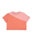 The Girl Club Colour Block Crop Tee - Pink / Orange