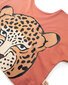 The Girl Club Love A Leopard V Detail Crop Tee - Orange
