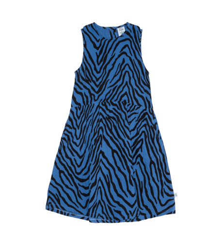 The Girl Club Tiger Stripe Singlet Dress - Blue