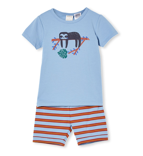 Milky Sloth PJ's - Surf Blue