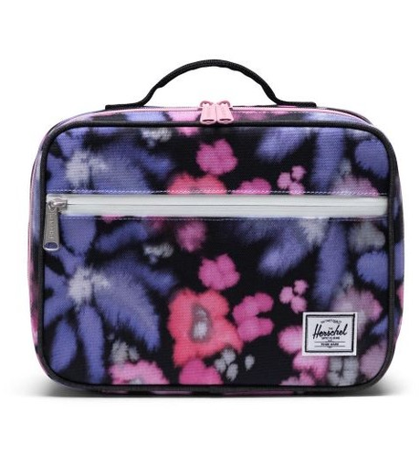 Herschel Pop Quiz Lunch Box - Blurry Floral/Black Crosshatch