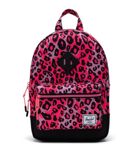 Herschel Kids Heritage Backpack (9L) - Cheetah Camo Neon Pink/Black