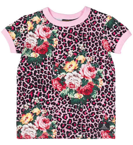 Rock Your Kid Pink Leopard Floral T-Shirt