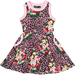 Rock Your Kid Pink Leopard Floral Racer Back Waisted Dress