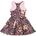 Rock Your Kid Pink Leopard Floral Racer Back Waisted Dress