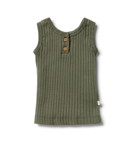 Wilson & Frenchy Organic Rib Tank - Fern Green