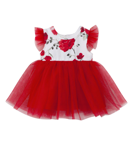 Designer Kidz Doll Dress - Penny Red