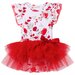 Designer Kidz S/S Tutu Romper - Penny Red