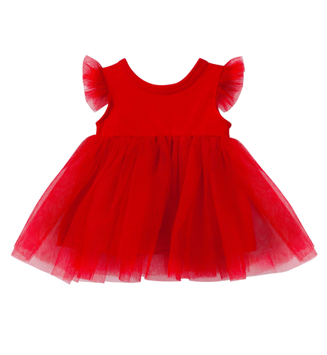 Designer Kidz My First Tutu Dolls Dress - Red