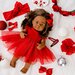 Designer Kidz My First Tutu Dolls Dress - Red