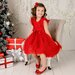 Designer Kidz Libby S/S Lace Tutu Dress - Sparkle Red