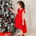 Designer Kidz Libby S/S Lace Tutu Dress - Sparkle Red