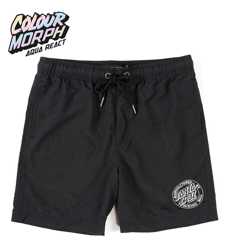 Santa Cruz Cruzier Reactive Youth Beach Shorts - Black