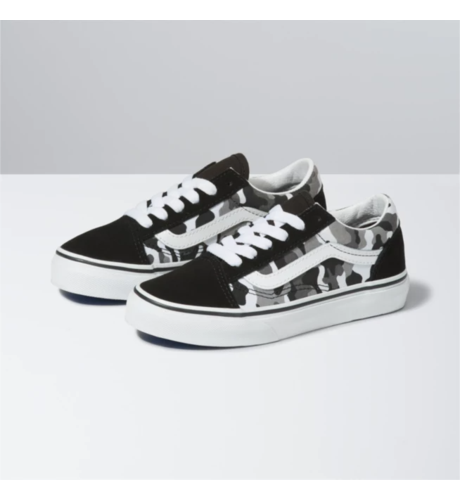 Vans Kids Old Skool Primary Camo - Blk/True White