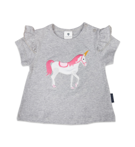 Korango Unicorn Swing Top with Print - Grey