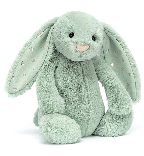 Jellycat Bashful Green Sparklet Bunny - Medium