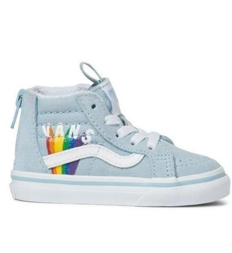 Vans Toddler Sk8-Hi Zip Rainbow - Winter Sky/True White