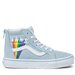 Vans Kids Sk8-Hi Zip Rainbow - Winter Sky/True White