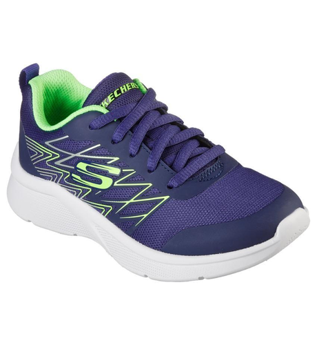 Skechers Microspec Quick Sprint - Navy/Lime