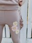 Kapow Rose Taupe Frill Trackie Leggings